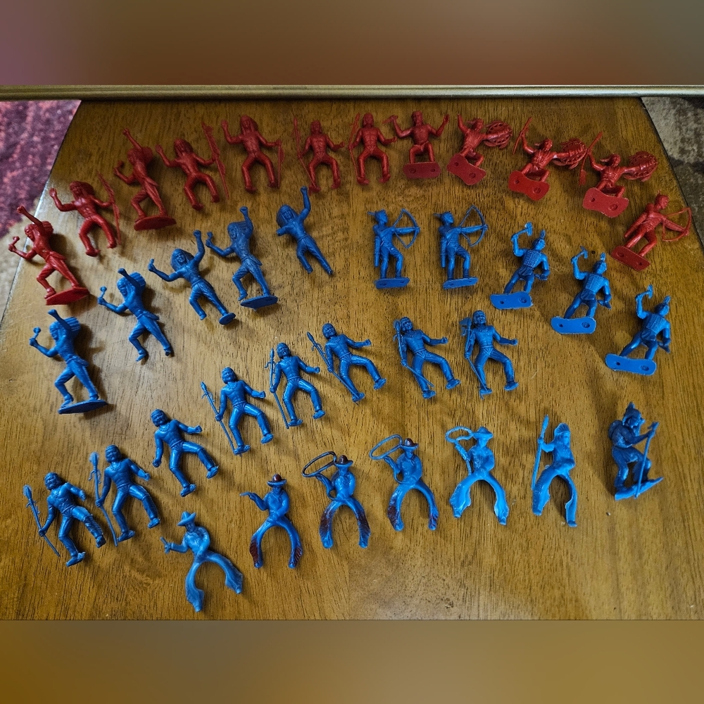 Vintage Tim Mee Cowboys & Native Americans  1960s & 1970s Lot of 37